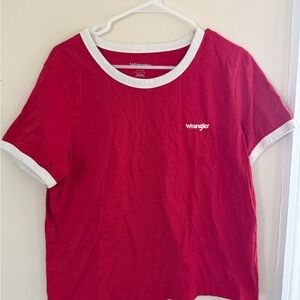 Wrangler Red Tee with White Accents